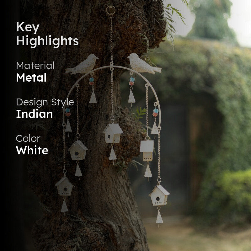 Eternal Aum Windchimes - White media 2