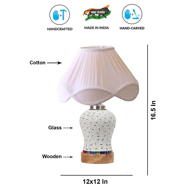 Nivora Arc Pleated Wooden Table Lamp - Multicolor media 9