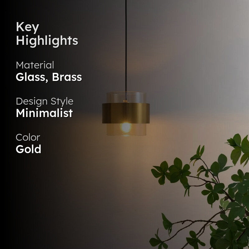 Golden Capsule Glass Ceiling Lamp media 2