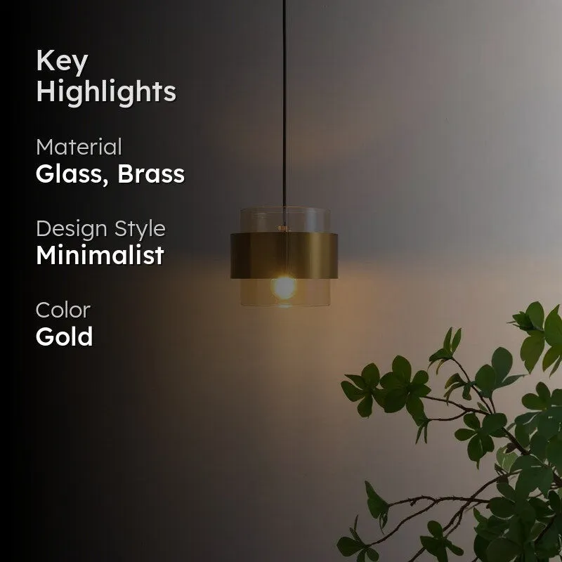 Golden Capsule Glass Ceiling Lamp media 2