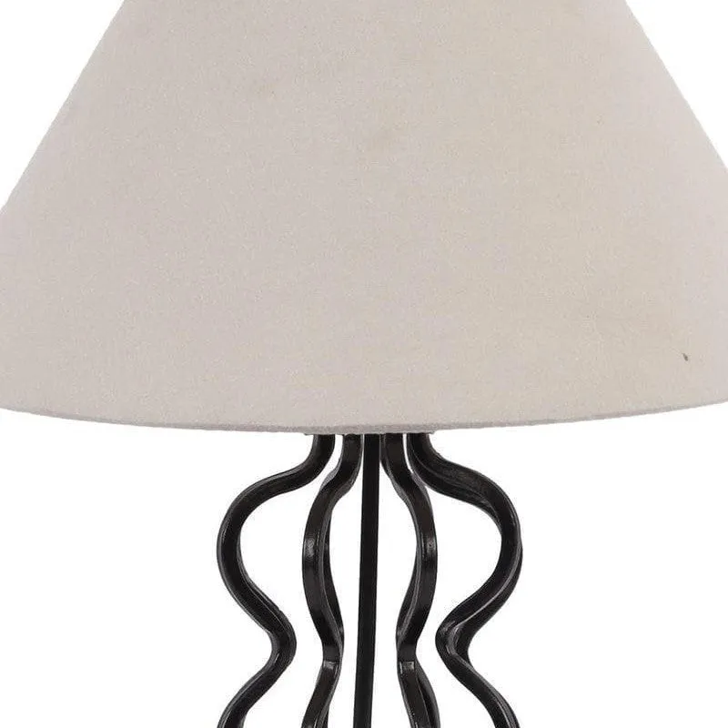 Iggly Wiggly Fabric Table Lamp - Grey,Black media 6