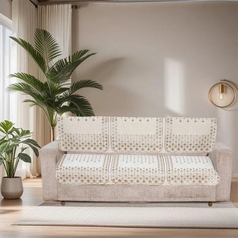 Emsy Cotton Sofa Cover - Off White media 3