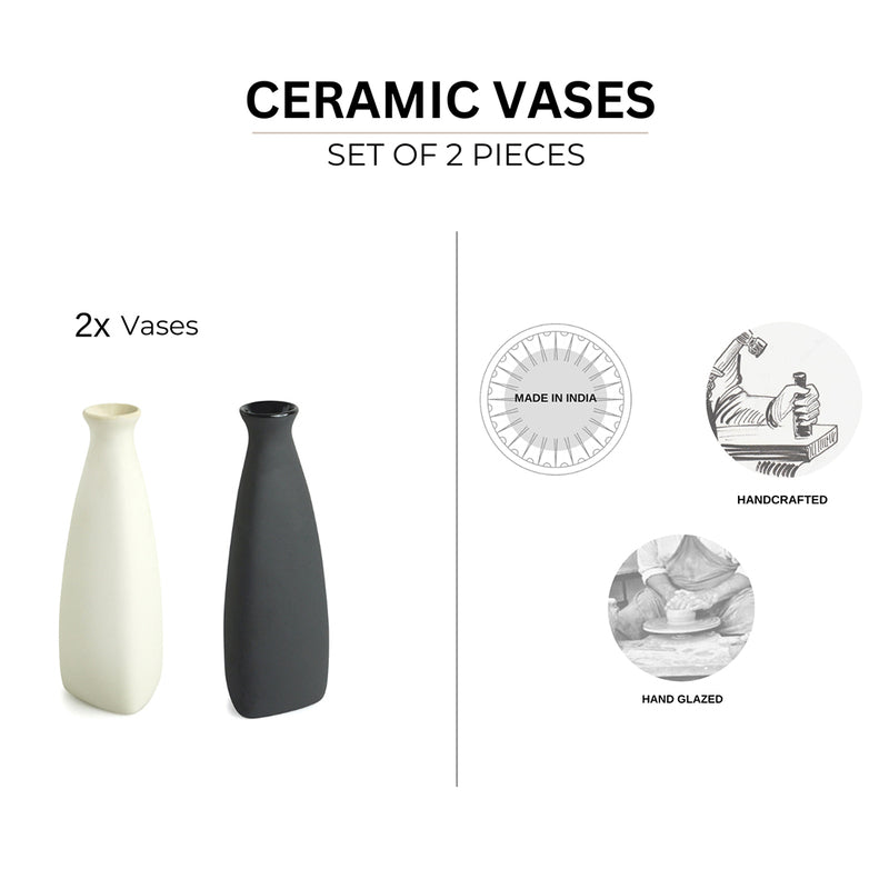 Ying Yang Solids Vase - Set Of Two media 5