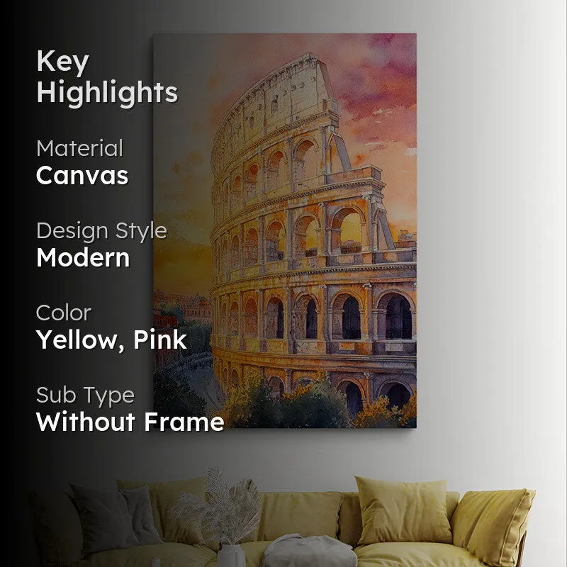 Colosseum Sunset Wall Painting media 2