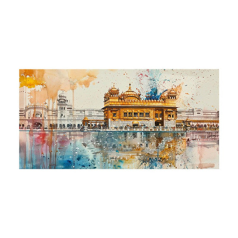 Golden Temple of Amritsar Poly Canvas Wall Painting media 4