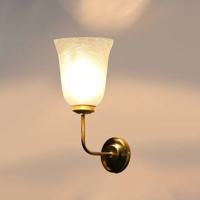 Crystal Bloom Golden Base Glass Wall Lamp media 7