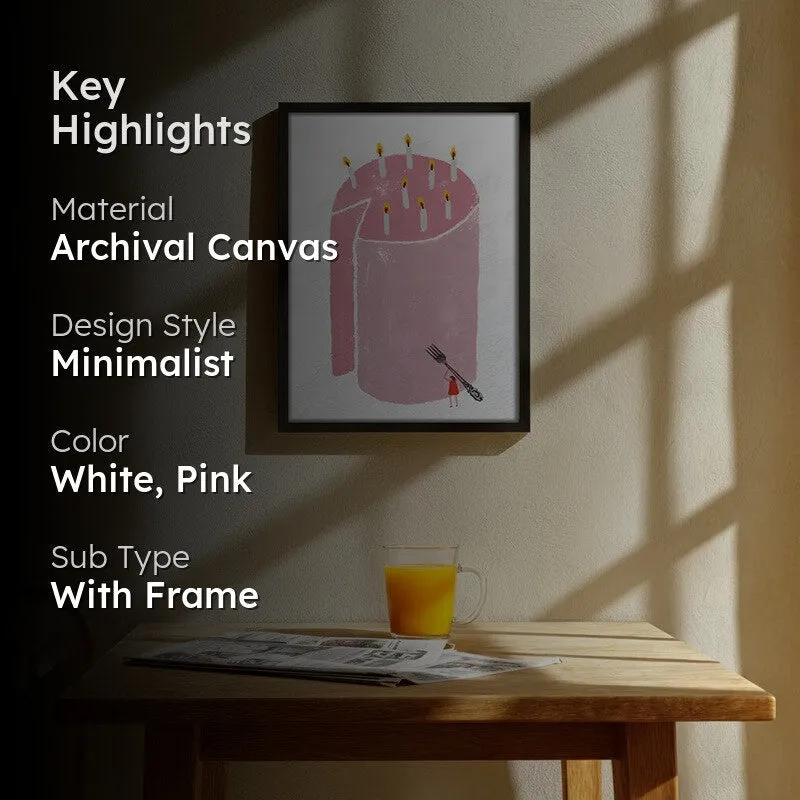 Sweet Slice Archival Canvas Wall Art - Black media 2