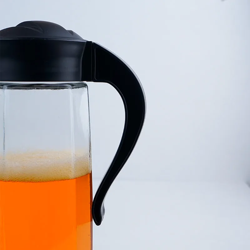 Domana Fersha Transparent Jug With Lid (Black) - 1600 ML media 4