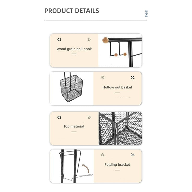 Velora Ball Carbon Steel Storage Rack - Black media 5