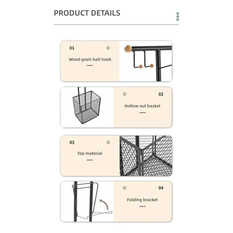 Velora Ball Carbon Steel Storage Rack - Black media 5