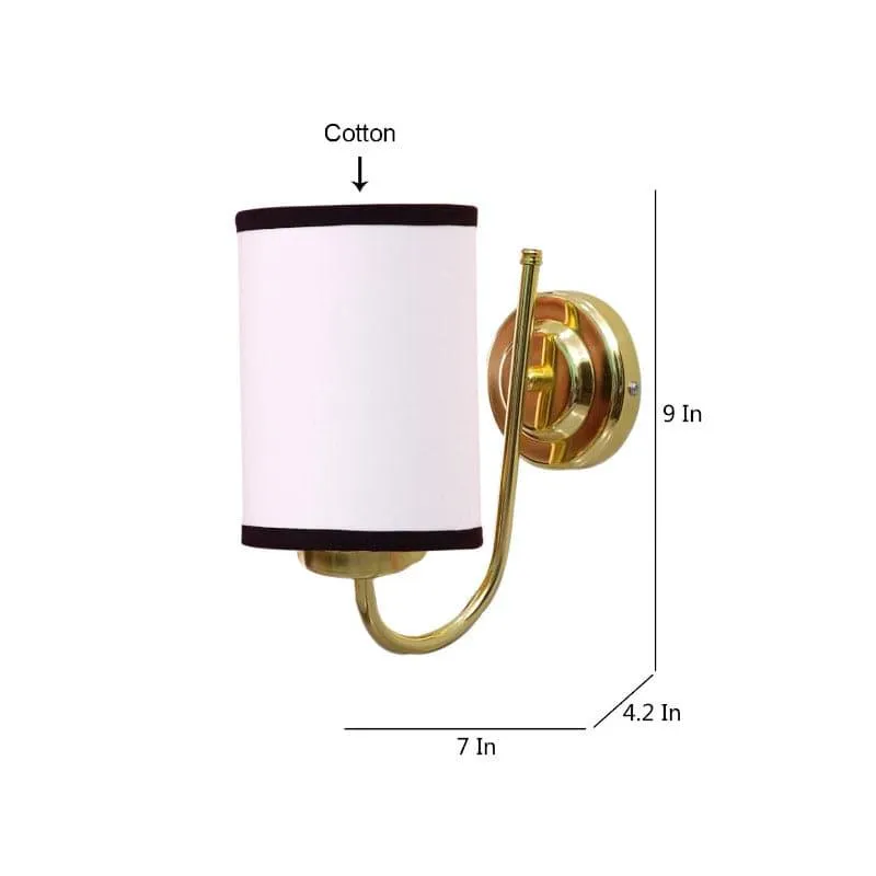 Galora Hilda Fabric & Metal Wall Lamp - White media 5