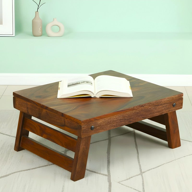 Mverox Sheesham Wooden Side & Bedside Table - Brown media 3
