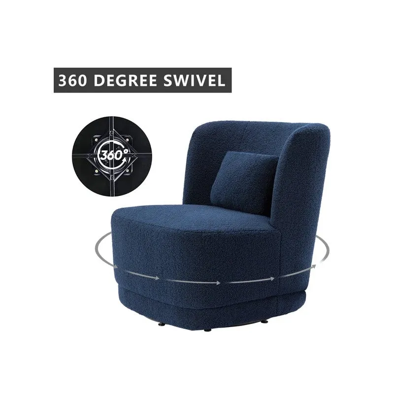 Urbano Neem Wood Accent Chair - Blue media 4
