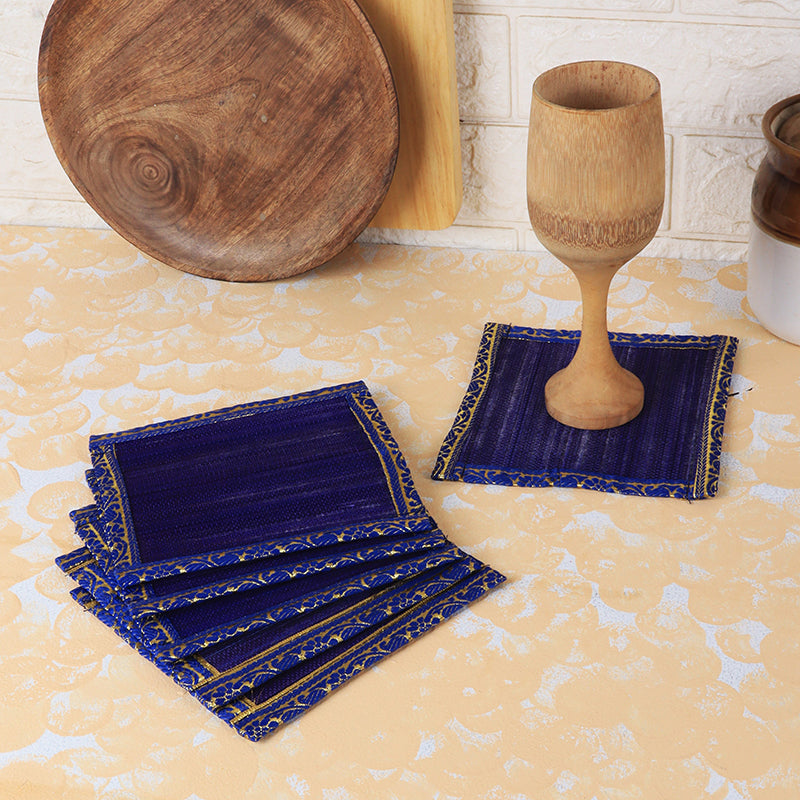 Eco Sip Bamboo Coaster (Purple) - Set Of Four