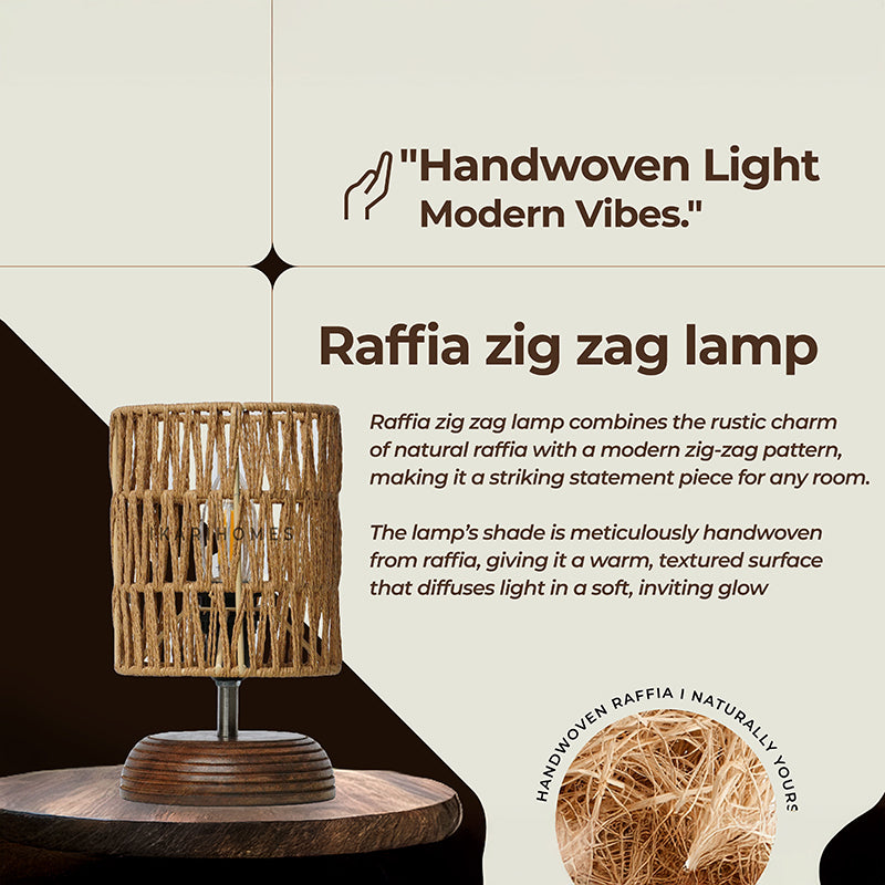 PrismaLit Rattan Mango Wood Table Lamp - Beige media 6