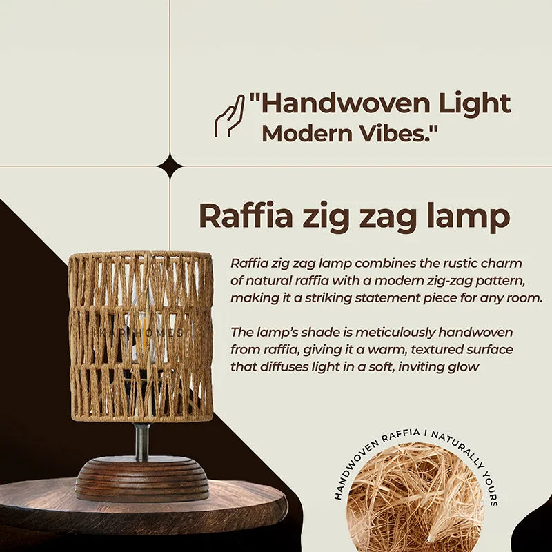 PrismaLit Rattan Mango Wood Table Lamp - Beige media 6