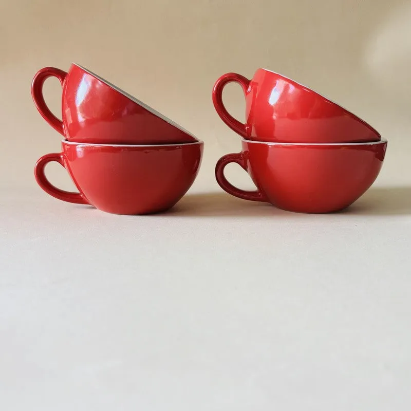 Classic Ceramic Tea Cup (240 mL Each) - Set Of Four media 4