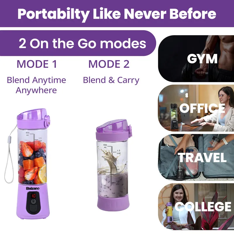 Balzano Wireless Travel Blender - Purple media 4