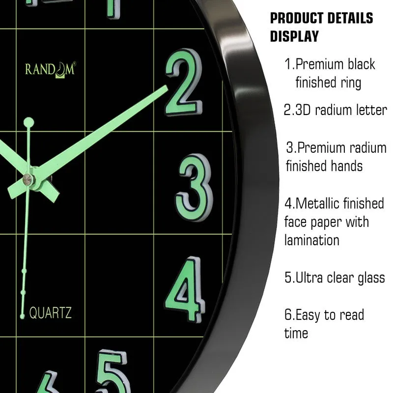 Opulent Analog Wall Clock - Black & Green media 8