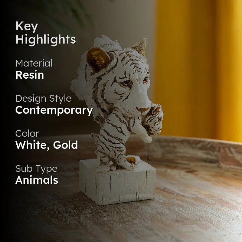Tiger & Cub Resin Showpiece media 2