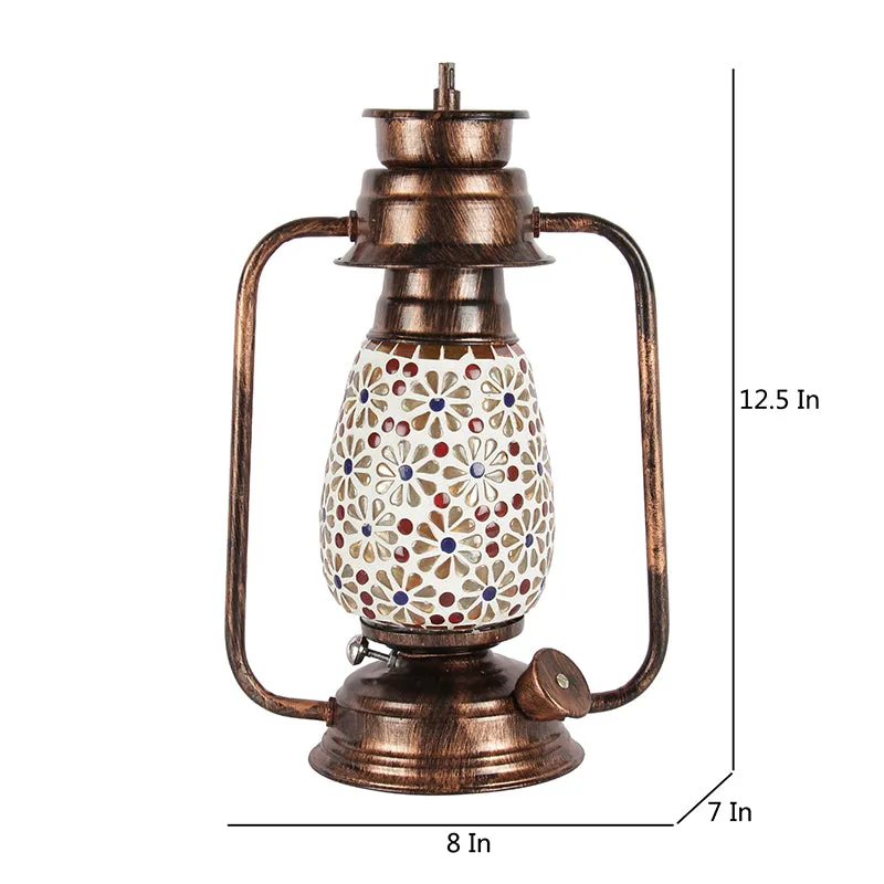 Admya Mosaic Lantern Iron Table Lamp - Multicolor media 5