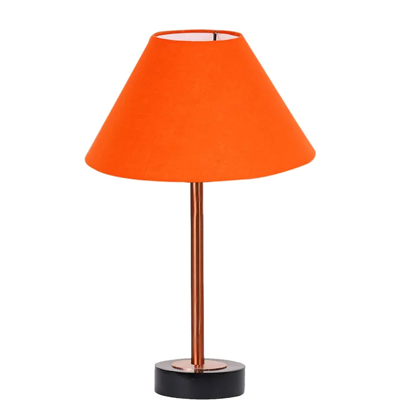 Cotin II Rodin Wooden Table Lamp - Orange,Copper,Black media 4