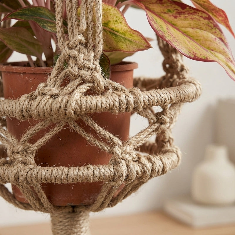 Norga Macrame Jute Planter media 3