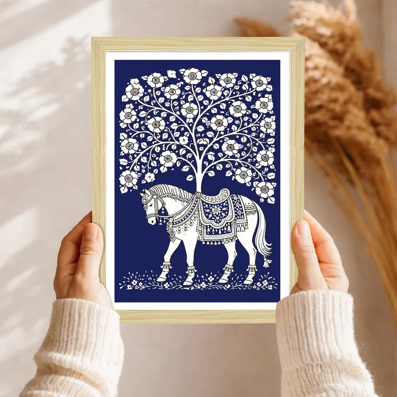 Rooted Spirits Paper Wall Painting With Frame - Set Of Six media 5