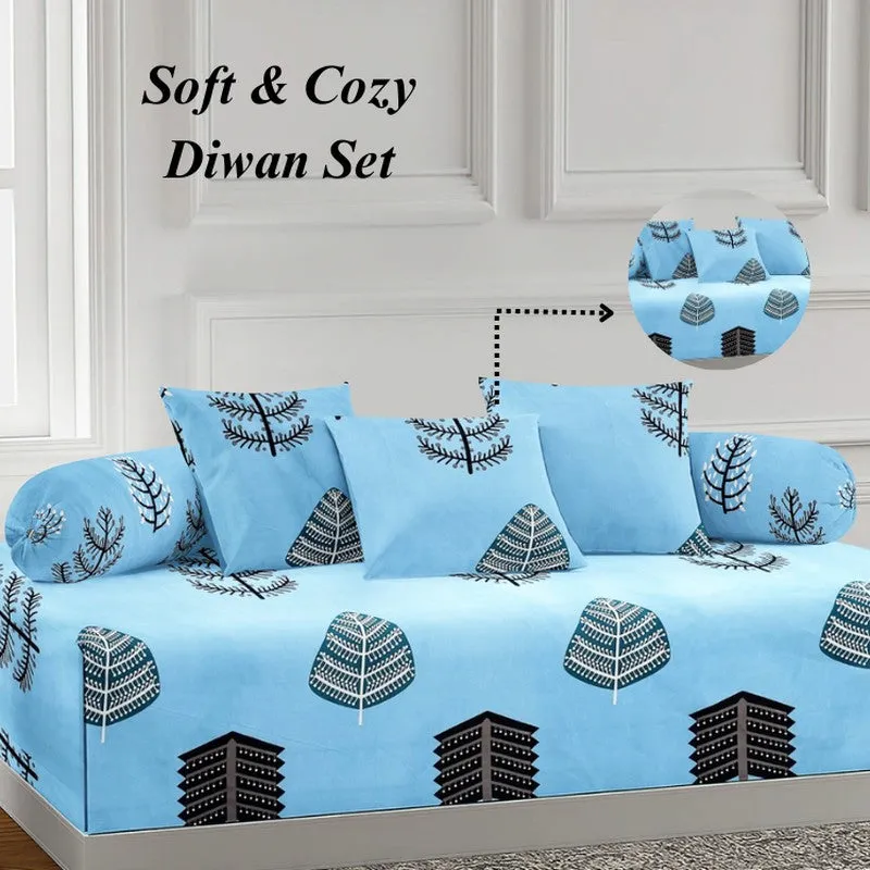Elvara Printed Diwan Set - Six Piece Set media 5