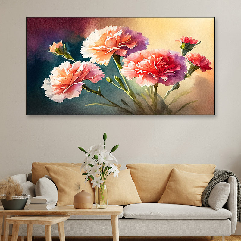 Carnation Gloria Floral Canvas Wall Painting