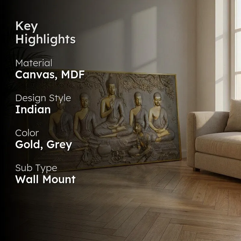 Sacred Stillness Canvas Wall Painting With Frame media 2