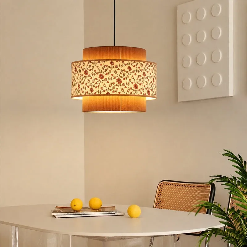 Fig Living Colour Weave Cotton Ceiling Lamp - Brown media 5