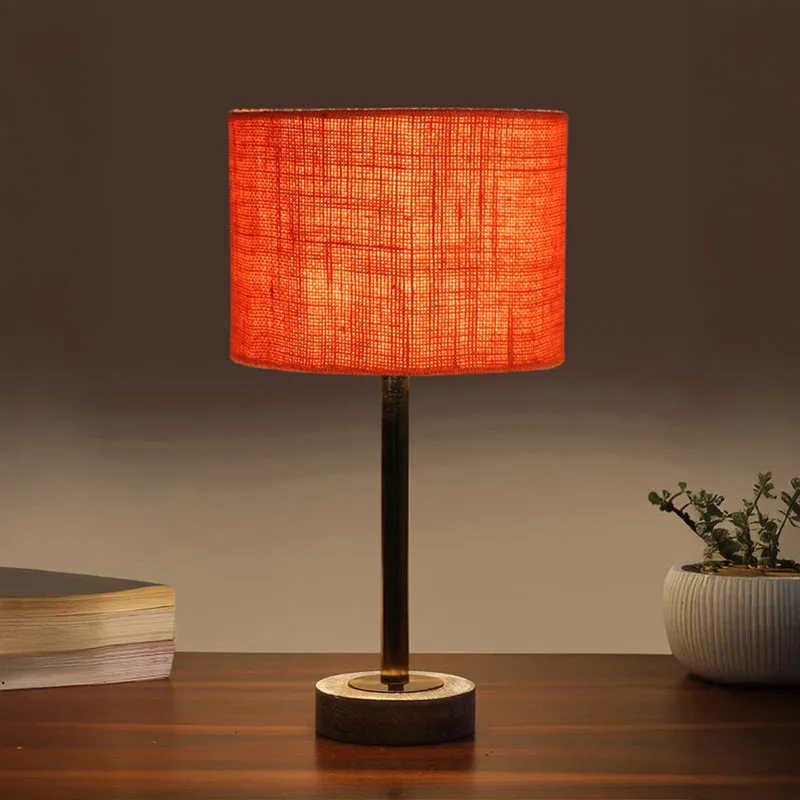 Sienna I Rodin Wooden Table Lamp - Orange,Gold,White media 1