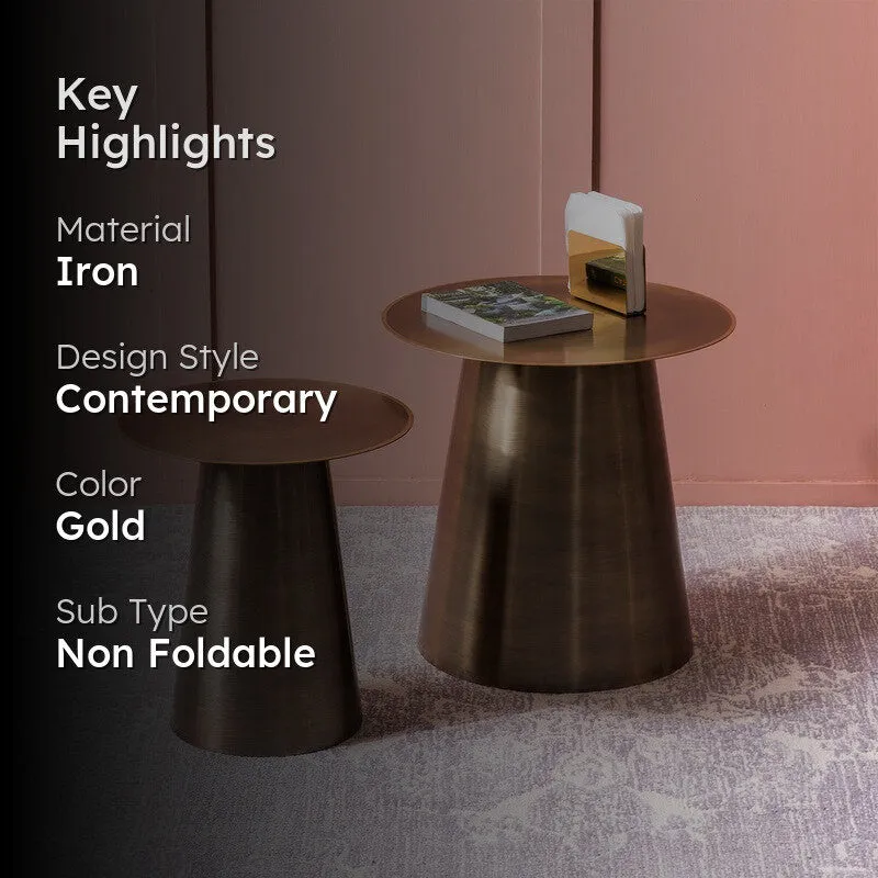 Glino Accent Table (Gold) - Set Of Two media 2