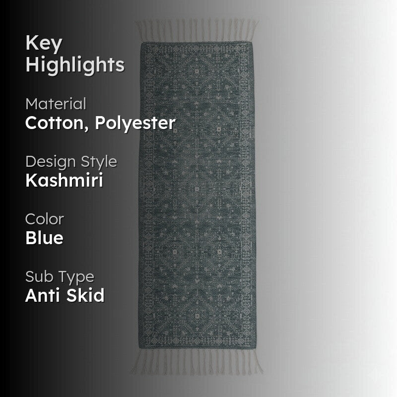 Verdant Fringe Cotton Runner Rug media 2