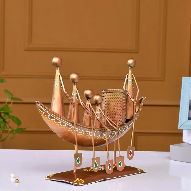 Boat Figurine Iron Stationery Holder media 4