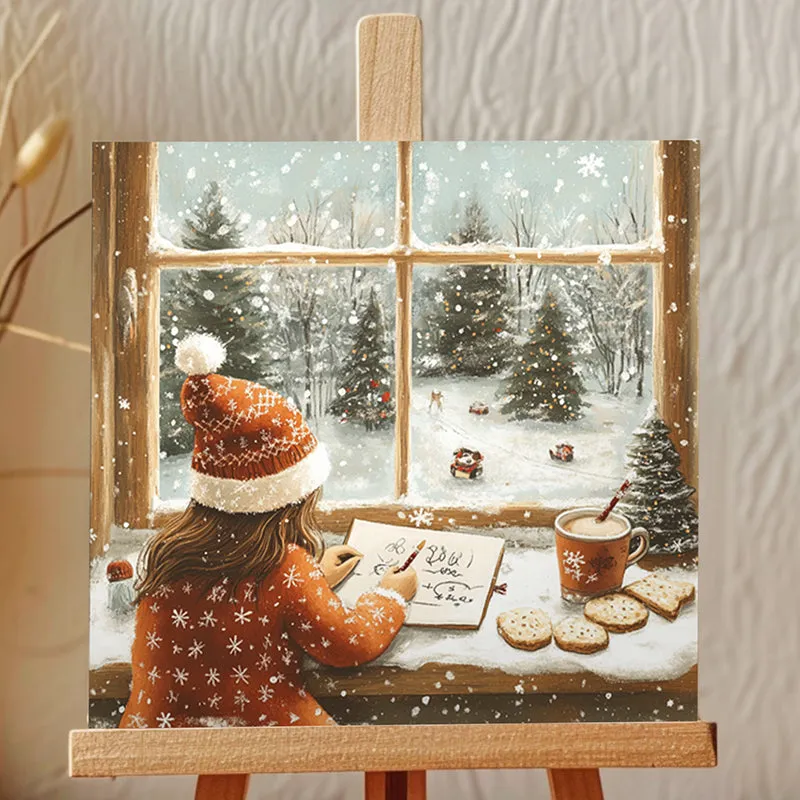 Cocoa & Snow Canvas Showpiece media 1