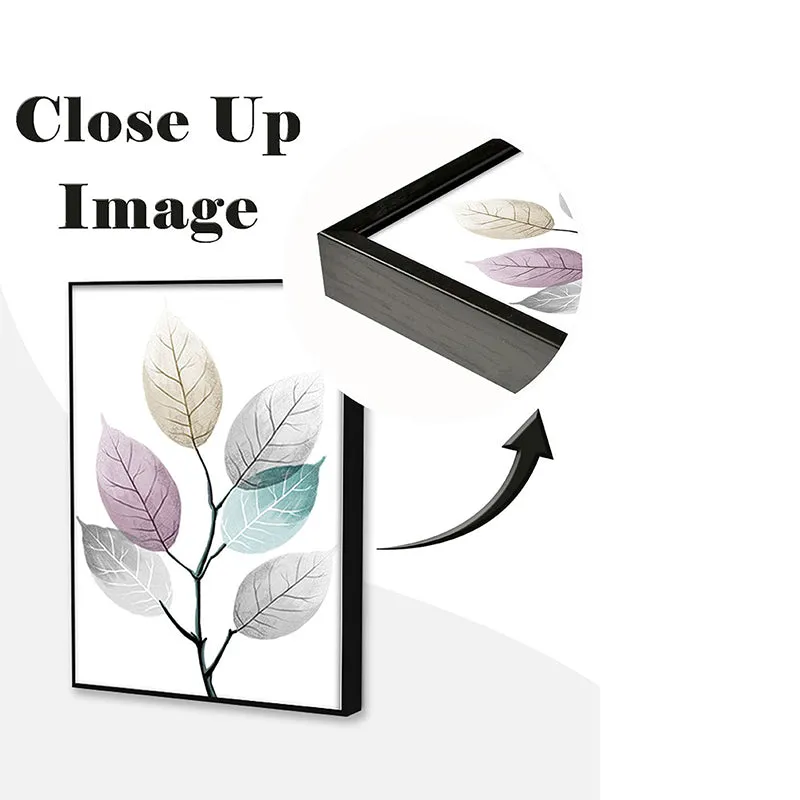 Glory Leaf Wall Painting - Set Of Three media 4
