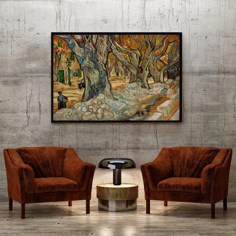The Large Plane Trees By Vincent Van Gogh - Black Frame media 4