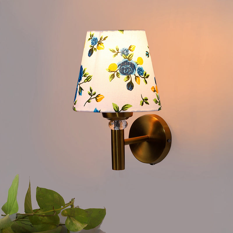 Garden Lights Steel & Cotton Wall Lamp - Blue