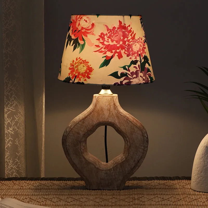 Miyabi Kian Printed Mango Wood Table Lamp - Multicolor media 1