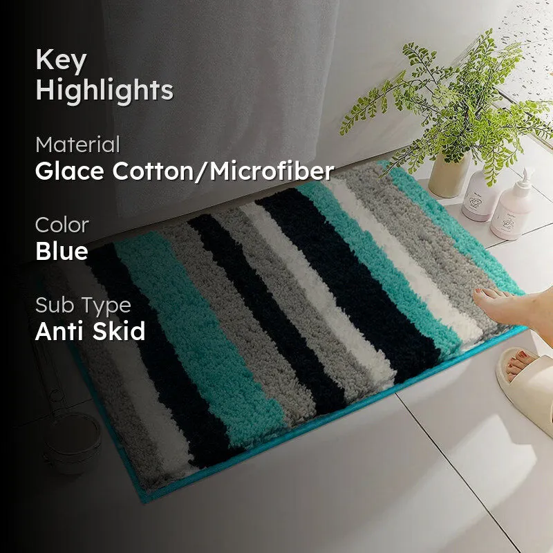 Luxe Stripes Bath Mat - Aqua media 2