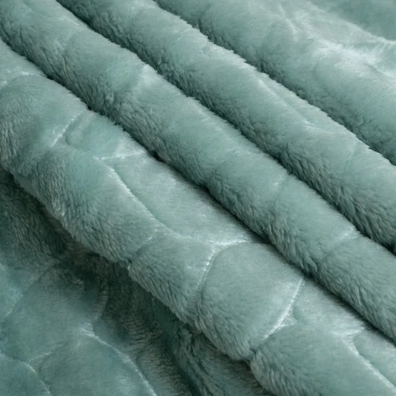 Solida Wool Blankets (Teal) - 330 GSM media 3