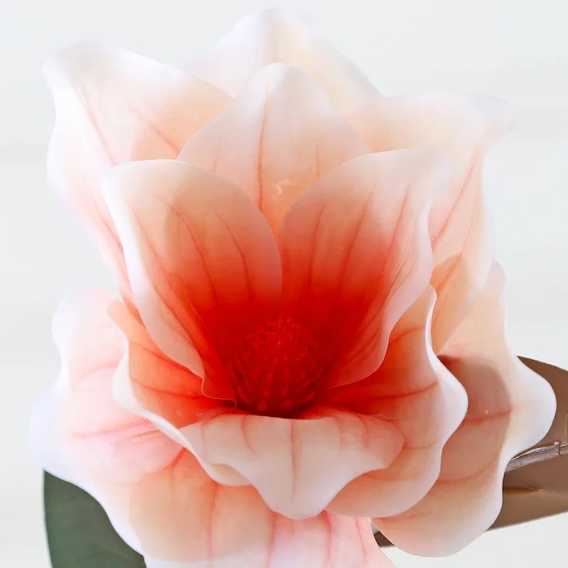Floreva Magnolia Silicone Artificial Flower - Peach media 5