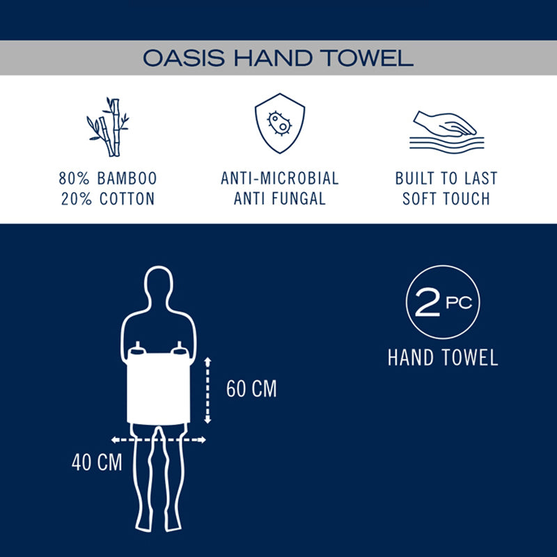Nautica Oasis Hand Towel (Blue) - Set Of Two media 6