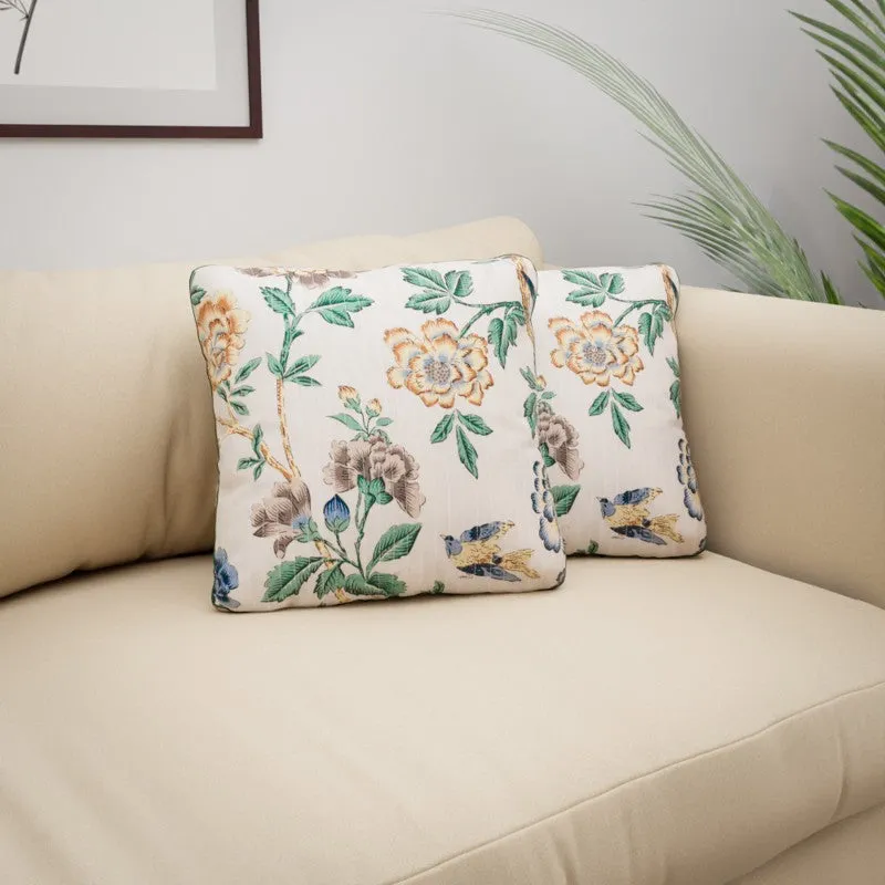 Floral Driftwood Cotton Cushion Covers - Set Of Two media 5