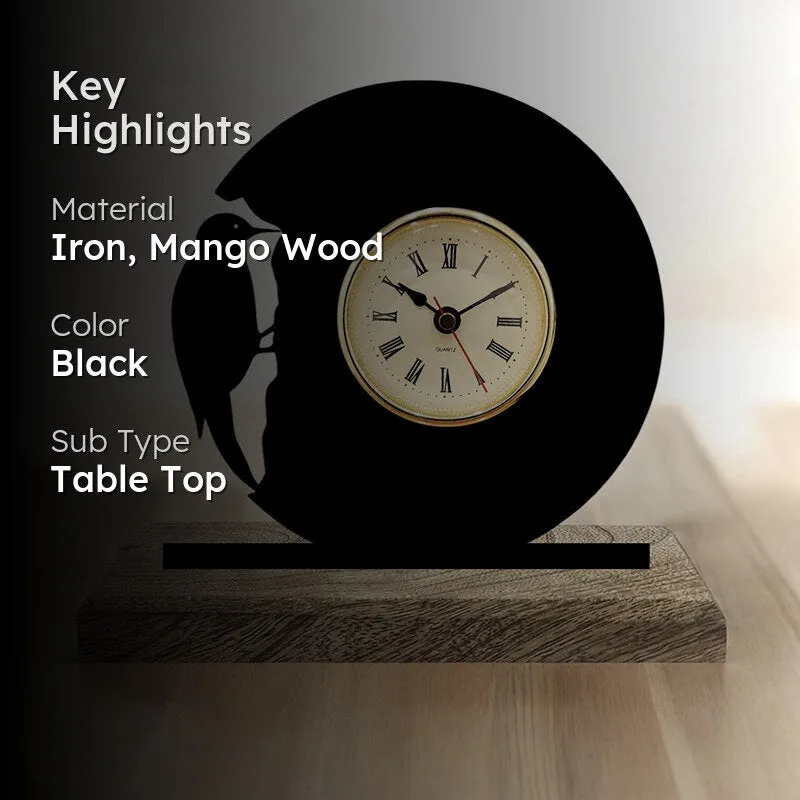 Avis Noir Analog Table Clock media 2