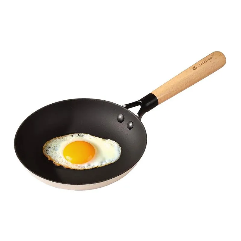 Cumin Co Enamel Cast Iron Frying Pan (White) - 1000 mL media 3