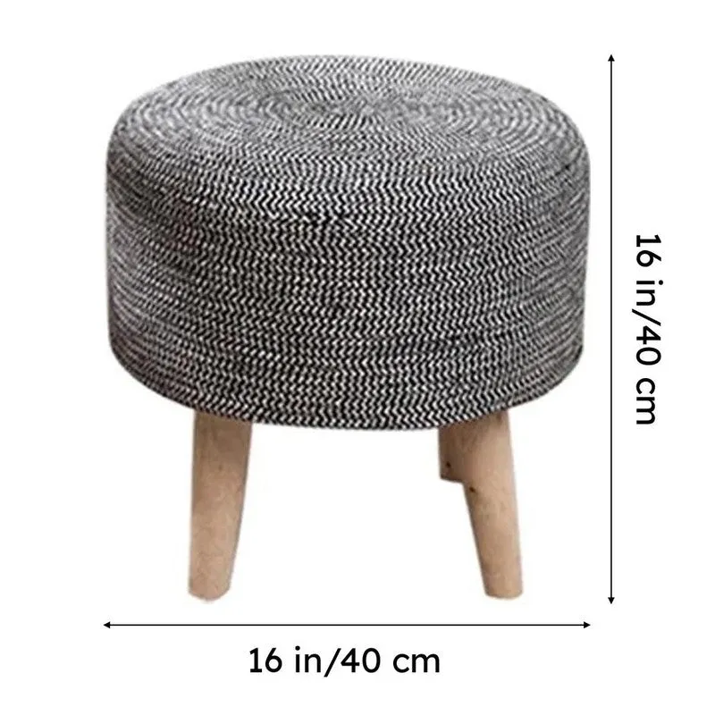 Miya Cotton Ottoman - Black media 7