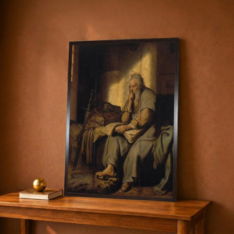 The Apostle Paul In Prison 1627 Canvas Wall Painting - 9 x 12 Inches
